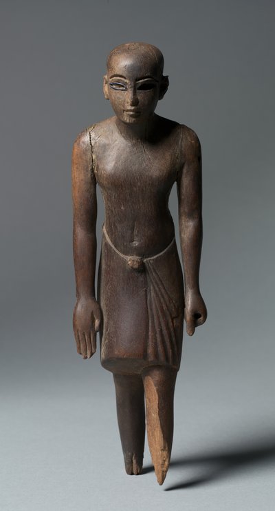 男の小像、紀元前1391- 1353年 作： Egyptian 18th Dynasty