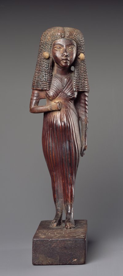メディネト・グラブ出身のミ・レディの小像、アマルナ時代、新王国（木） 作： Egyptian 18th Dynasty