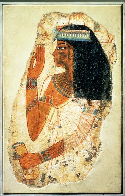 テーベ出身の女帝、墓181、新王国（漆喰塗装） 作： Egyptian 18th Dynasty