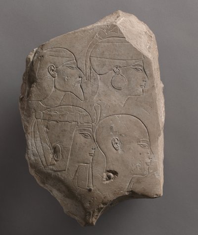 トライアルピースは両側で働いた、紀元前1391- 1353年 作： Egyptian 18th Dynasty