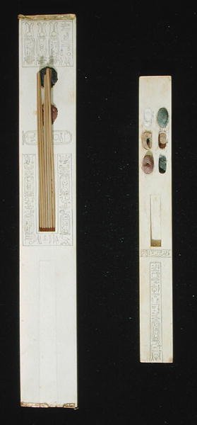 2つのパレット、ツタンカーメンの墓、王家の谷、新王国、紀元前1353-1327年 作： Egyptian 18th Dynasty