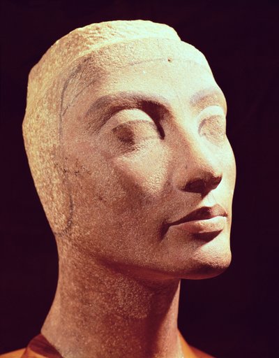 ネフェルティティの未完成の首長、新王国、紀元前1365〜49年頃（石英） 作： Egyptian 18th Dynasty