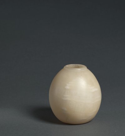 ダチョウの卵の形をした容器、新王国、紀元前1540年-1296年 作： Egyptian 18th Dynasty