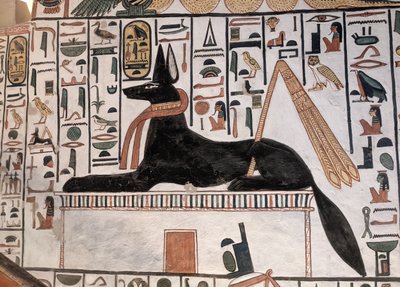アヌビスの墓ネフェルタリ（壁画） 作： Egyptian 19th Dynasty