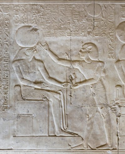 浅浮き彫り、セティ 1 世の神殿、アビドス、エジプト 作： Egyptian 19th Dynasty