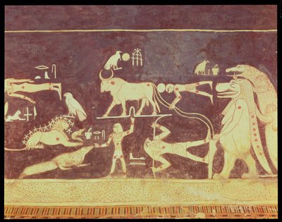 星座、セティ1世の墓の葬儀室、新王国時代、紀元前1294-1279年（壁画） 作： Egyptian 19th Dynasty