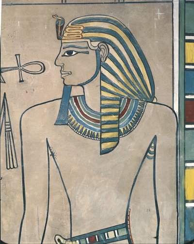 エジプト、古代テーベ、王家の谷、ファラオ アメンホテプ 3 世の壁画 作： Egyptian 19th Dynasty