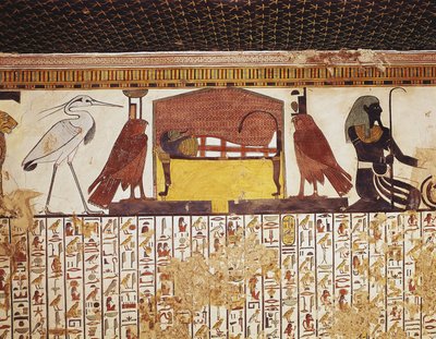 エジプト、ルクソール、古代テーベ、王妃の谷、ネルフェルタリの墓 作： Egyptian 19th Dynasty