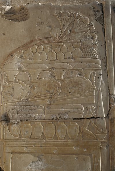 レリーフ、ラムセス2世神殿、アビドス、エジプト、エジプト文明、新王国時代、第19王朝（写真） 作： Egyptian 19th Dynasty