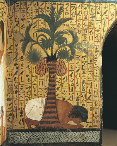 パシェドゥの墓、祈りを捧げる男性の壁画 作： Egyptian 19th Dynasty