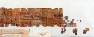 エジプト古代史：ファラオ・ラムセス4世（紀元前1154-1143）の墓の設計図を描いたパピルス（第20王朝）。トリノ、エジプト博物館 作： Egyptian 20th Dynasty