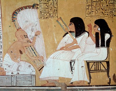 ミュージシャン（フレスコ画 作： Egyptian 20th Dynasty