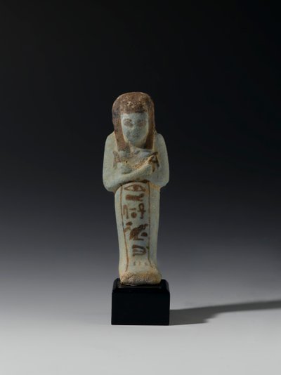 AkhesenmutのShabti、恐らく新しい王国、Deir el-Bahriから（ファイエンス） 作： Egyptian 21st Dynasty