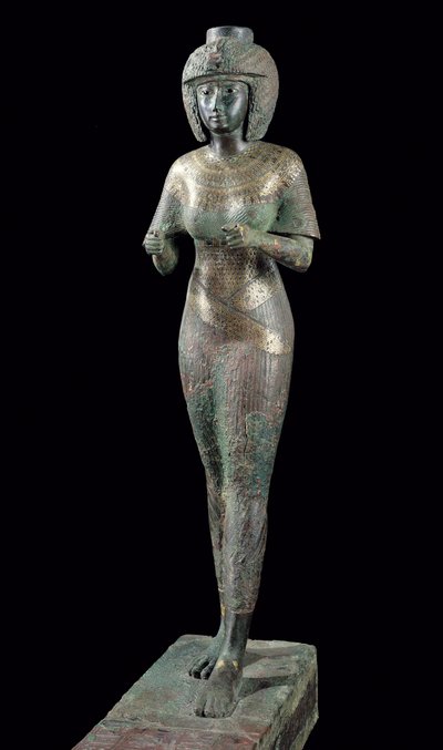 神聖アドラトレス・カロママ像、第三中間期（ブロンズ、金・銀・エレクトラム）（127647も参照 作： Egyptian 22nd Dynasty