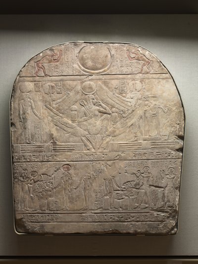 プタの大祭司の石碑、シェズネフェルテム、紀元前945〜924年 作： Egyptian 22nd Dynasty