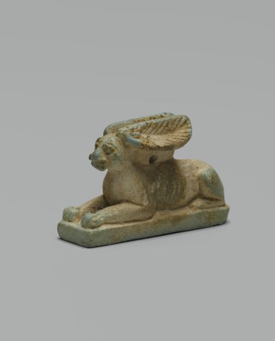 うさぎの魔除け（釉薬ファイアンス） 作： Egyptian 26th Dynasty