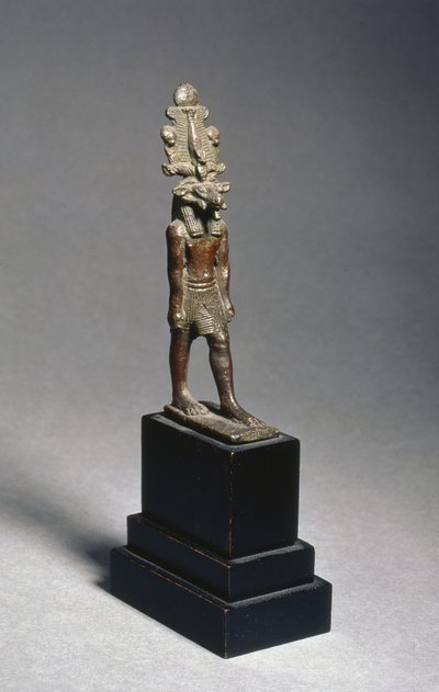 雄羊の頭を持つ神、ハルサフェスの像 後期、前600年頃（ブロンズ 作： Egyptian 26th Dynasty