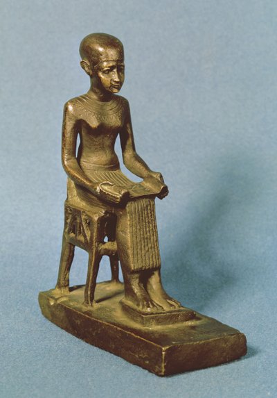 イムホテプの像を着席 作： Egyptian 26th Dynasty