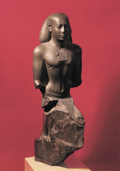高級公務員イアメスサネイスの像、サイト時代、紀元前570〜526年頃（片岩） 作： Egyptian 26th Dynasty