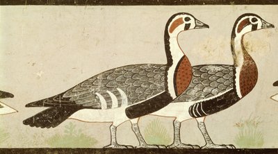ネフェルマートとアテットの墓からのメイダムガチョウ、旧王国、紀元前2620年頃（塗られた漆喰） 作： Egyptian 4th Dynasty