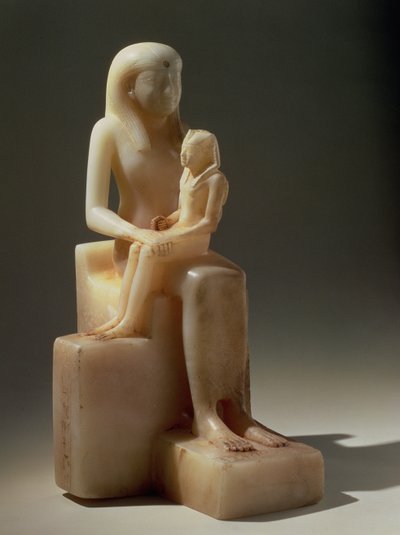 Pepy IIと彼の母女王Meryreankhnes、おそらく旧王国サッカラ出身（方解石） 作： Egyptian 6th Dynasty Egyptian 6th Dynasty