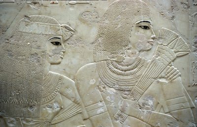 古代エジプト、絵画／彫刻、ラモセとその妻、テーベの総督、貴族の谷、ラモセの墓 作： Egyptian Egyptian