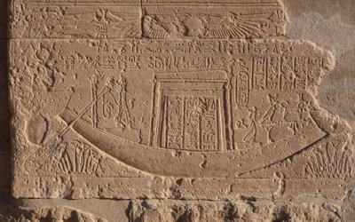 生命と太陽のシンボル、フィラエ神殿のボート 作： Egyptian Egyptian