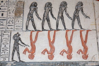ヒエログリフ、ラムセス9世の墓、ルクソール 作： Egyptian Egyptian
