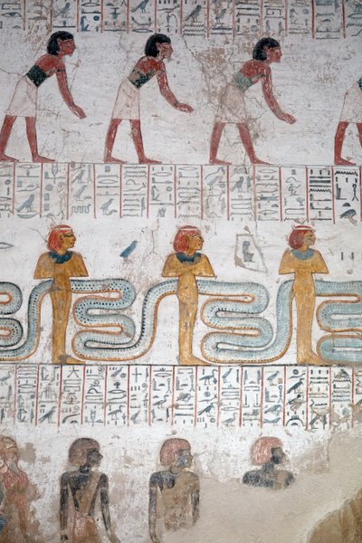 ヌビア人の黒人奴隷、ラムセス9世の墓、ルクソール 作： Egyptian Egyptian