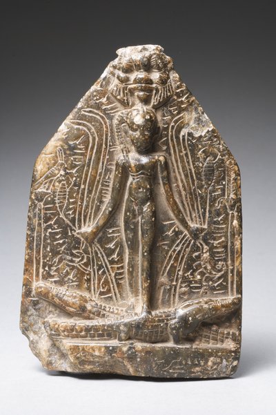 ホルスのCippus（蛇紋石）（325606も参照） 作： Egyptian Ptolemaic Period