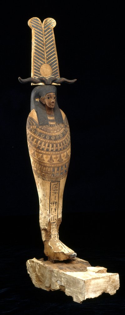 プタハ-ソカール-オシリスの図、紀元前332-30年（木、多色、金） 作： Egyptian Ptolemaic Period
