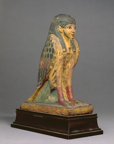 人間に向かったBa鳥（ジェッソドと塗られた木） 作： Egyptian Ptolemaic Period