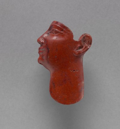 インレイ：王の頭、紀元前380〜246年 作： Egyptian Ptolemaic Period