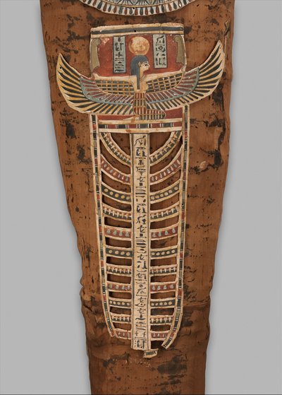 ネスミンのミイラ（詳細）、紀元前200～30年 作： Egyptian Ptolemaic Period