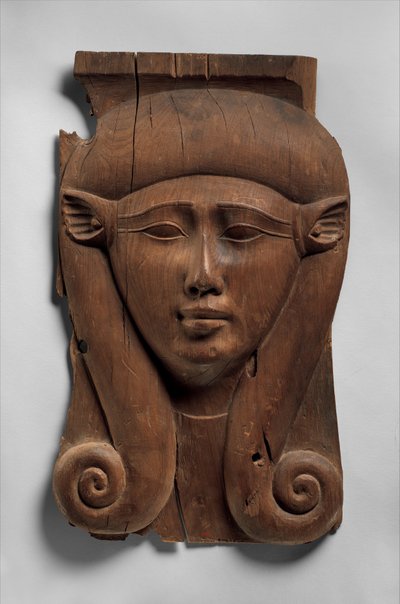 ハトホル列柱のパネル 紀元前380～200年（シダー 作： Egyptian Ptolemaic Period