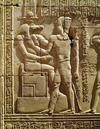 ソベックとプトレマイオス6世の開拓者の救済（紀元前180-45年） 作： Egyptian Ptolemaic Period