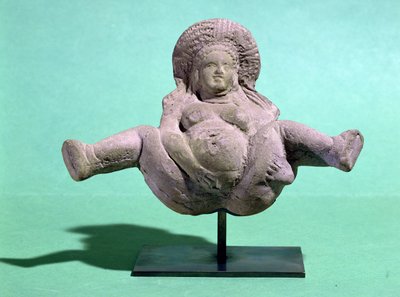 アレクサンドリア（テラコッタ）から出産成功のために妊娠中の女性に与えられた出産女性の小像 作： Egyptian Ptolemaic Period