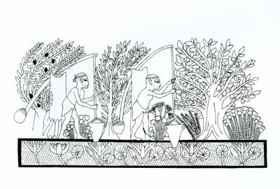 古代エジプトの庭園 作： Egyptian School