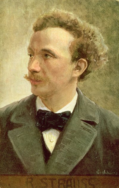 リヒャルト・シュトラウス（1864-1949）のポストカード 1914年頃（カラーリトグラフ 作： Eichhorn Eichhorn