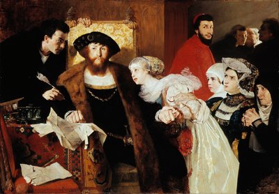 クリスチャン2世、トルベン・オクスの死刑令状に署名 作： Hjalmer Eilif Emanuel Peterssen