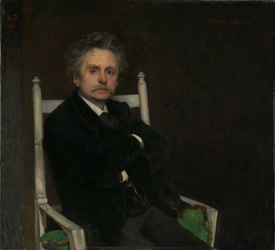 エドヴァルドグリーグの肖像1843-1907、1891年。 作： Hjalmer Eilif Emanuel Peterssen