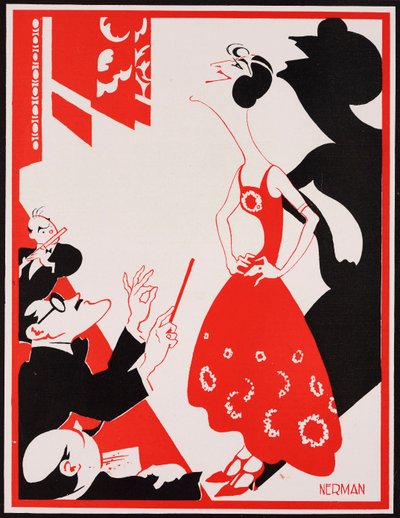 英女優グレイシー・フィールズの風刺画、アイナー・ナーマン（1888～1983）作、『タトラー』誌1411号、7月11日号より。 作： アイナー・ナーマン