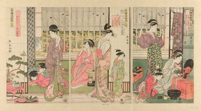 快楽地区の翌朝の雨 作： Eishōsai Chōki