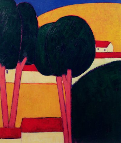 プロバンスファーム、1997（紙にアクリル） 作： Eithne Contemporary Artist Donne