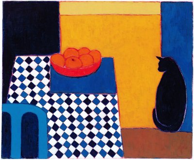 ボリスのある静物、2002（紙にアクリル） 作： Eithne Contemporary Artist Donne