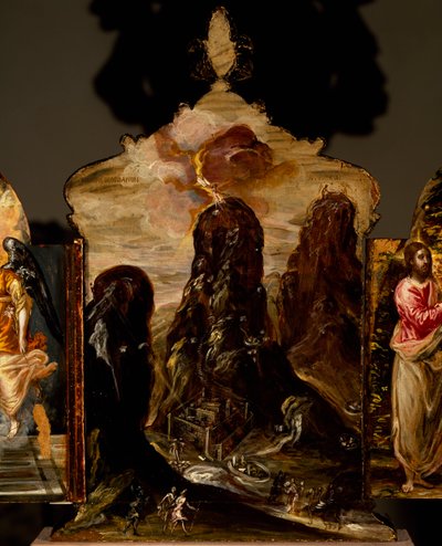 Sinai-vuori, kannettava triptyykkialttari, kirjoittanut El Greco (1541-1614) 作： El (1541 1614) Greco