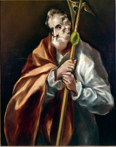 Apotre Saint Jude Thadee.ドメニコス・テオトコプーロス（エル・グレコ）（1540-1614）の絵画 作： El Greco