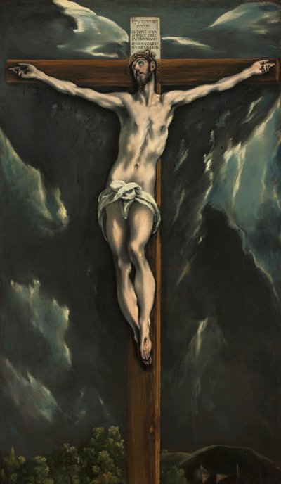 十字架上のキリスト」 1600-10年頃 （油彩・キャンバス 作： El Greco