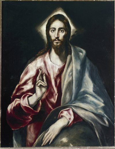 The Savior - 油彩・キャンバス 作： El Greco