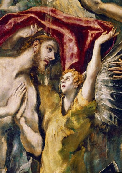 キリストの洗礼、細部（油彩・キャンバス 作： El Greco